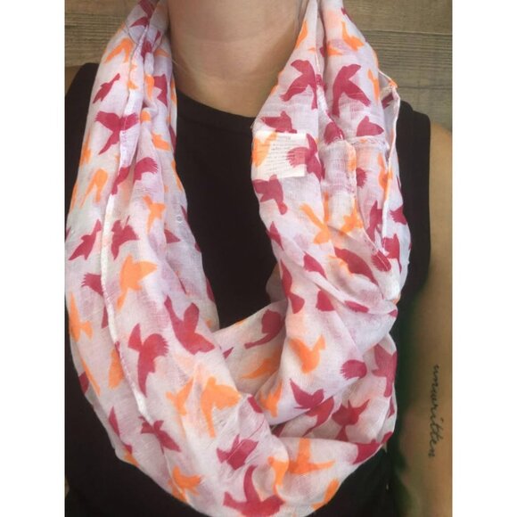 Colorful Bird Infinity Scarf - Picture 2 of 3